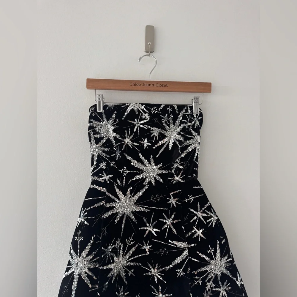 NADINE MERABI Stella Star Dress in Black XS
